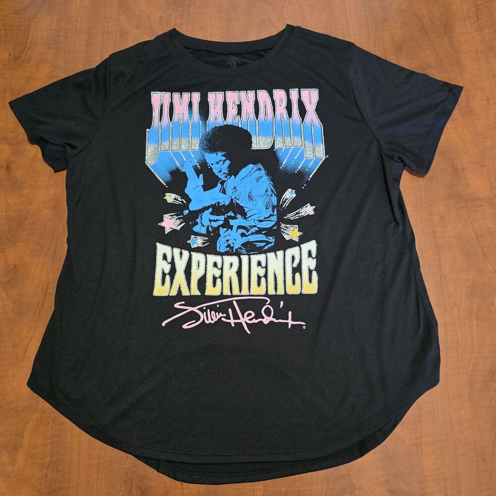 Jimi Hendrix Short Sleeve Front Side Embellished Graphic Tee XXL (19)